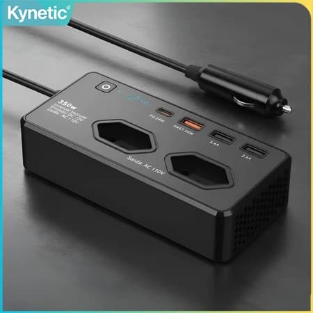 Inversor Conversor Veicular 350w 12v/24v Para 110v/220v Tomada + 4 Usb 5v 1.2a - Envio Rápido
