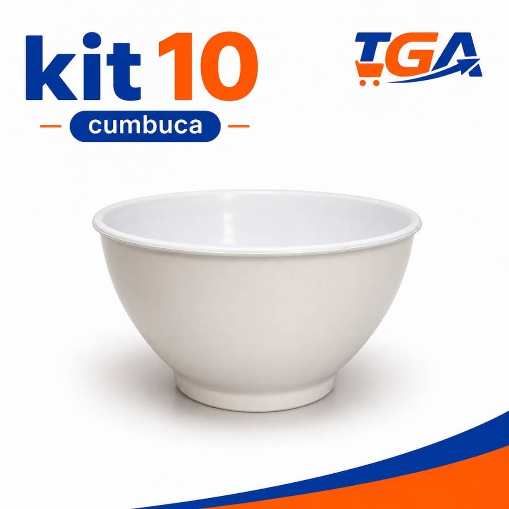 Kit Com 10 Potes Cozinha 800ml Cumbucas Bowls Plástico Açaí Sorvete Doce Salgado