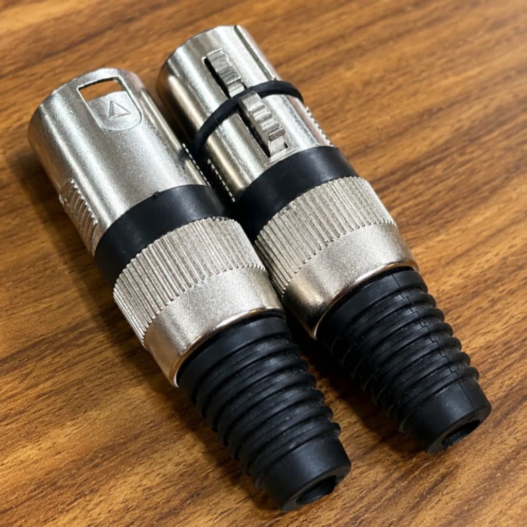 Kit Conector XLR Macho e Fêmea Três Pinos