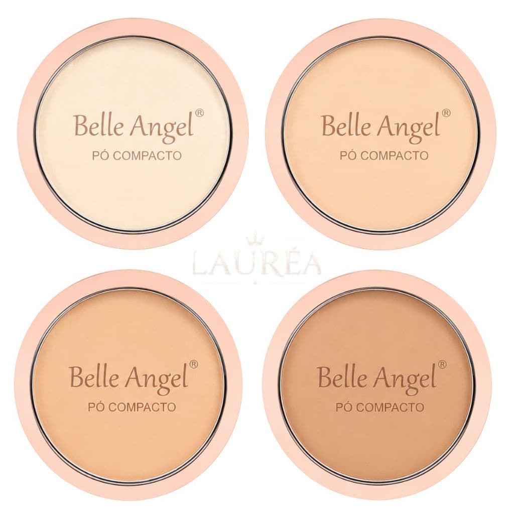 Pó Compacto Belle Angel Facial Matte Alta Cobertura Controle da Oleosidade Longa Duração