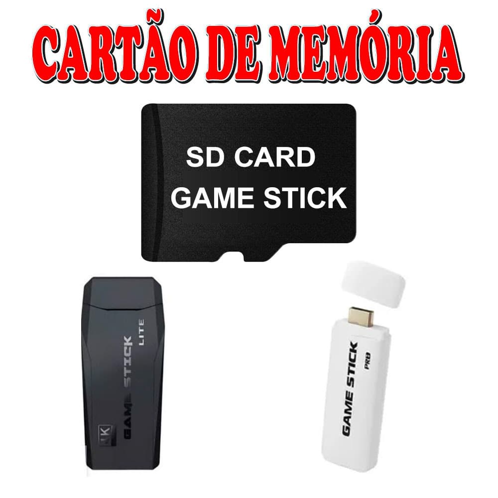 Cartão de Memória SD para Game Stick Lite 4K ou M15 - com Jogos