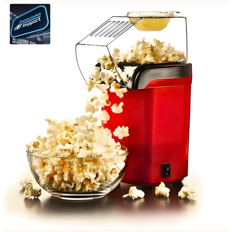 Pipoqueira Elétrica 110v - Máquina de Fazer Pipoca Oásis Market OIH-5531 Ar aquente Sem Óleo Pipoca Saudável 3 Minutos