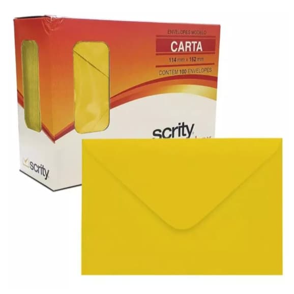 Envelope Carta 114x162 com 100 unds - Scrity