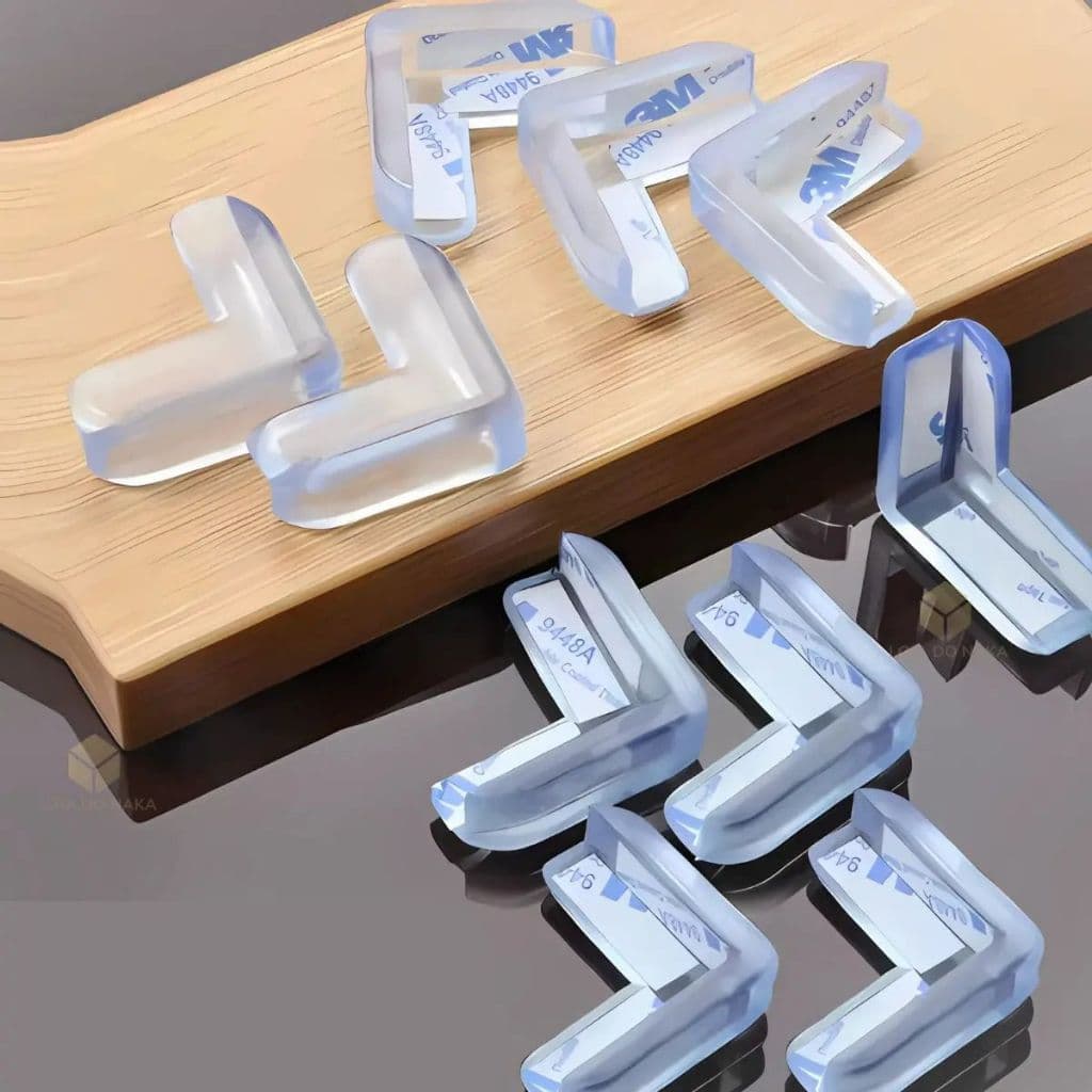 Kit 30 Protetor De Quina Tipo T Silicone Protetores Mesa Segurança Para Crianças Bebes Pets e Idosos