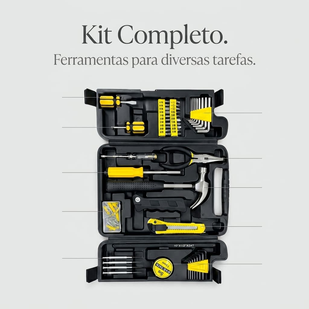 Maleta de Ferramentas 200 Peças Black Bull Completa Pronta Entrega Envio Imediato