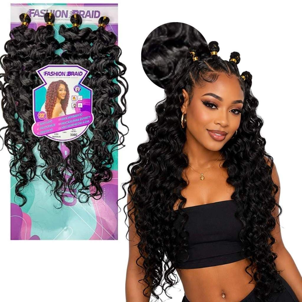 Crochet Cabelos Cacheado Natalia Fashion Braid 55cm 300g