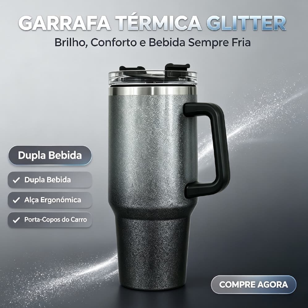 Copo Térmico Automotivo Com Alça Larga 1.2L Garrafa De Água Para Carro Isolamento Gelado Longo Pronta Entrega