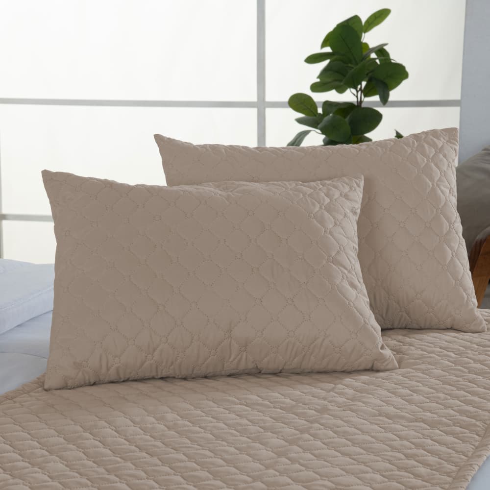 Kit Peseira King 5 Peças Matelada com Almofadas Cheias Microfibra Decorativa