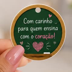 Tag Dia dos Professores 5 cm | Lembrancinha para Professora e Professor