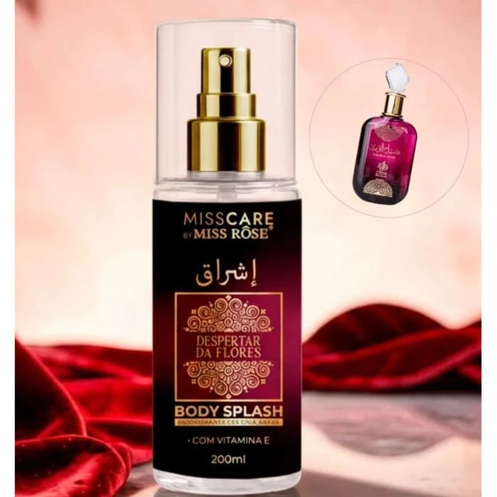 Body Splash Árabe Miss Rose Insp. Sabah | Âmbar Floral 200 ml