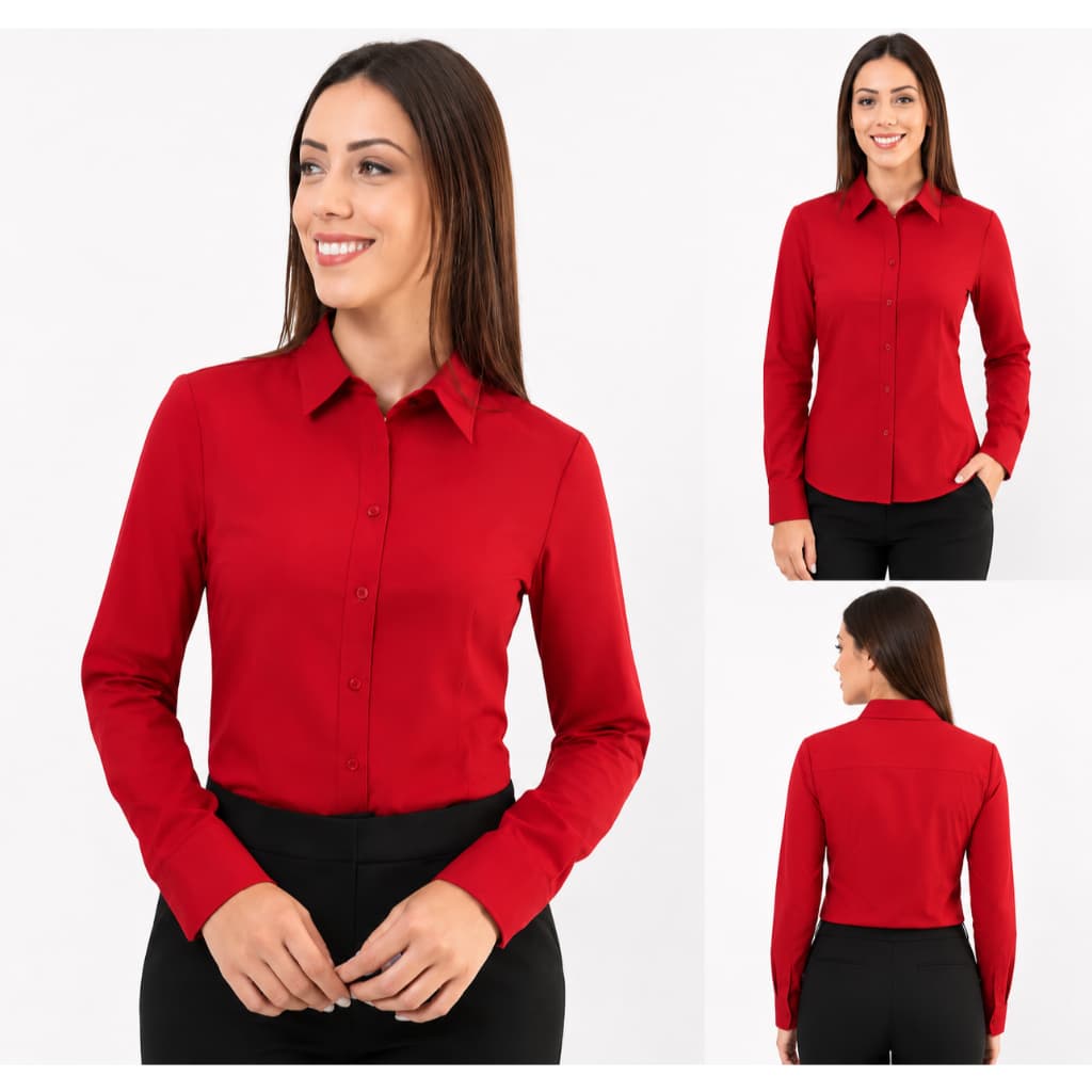 Camisa Feminina Lisa Crepinho Elegante  disponivel m  g   gg  entrega 24 horas