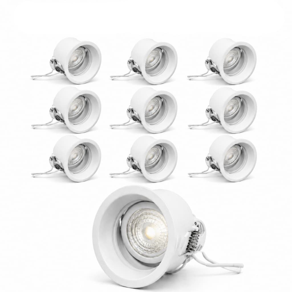 Kit 10 Spot Embutir Par20 Bocal E27 Direcionável Teto Forro 127/220v Branco