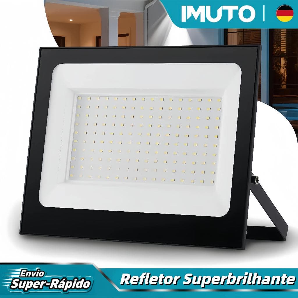 imuto Refletor LED 1000W Holofote Bivolt à Prova d'Água Super Brilhante e Econômico Frio Externas Ip66