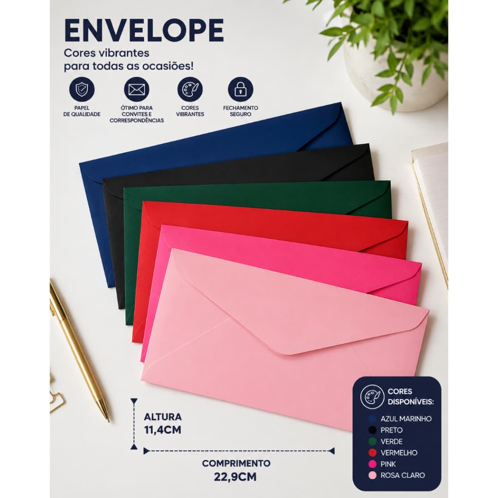ENVELOPE OFÍCIO C/50 FORONI / SCRITY 114x229 80 g/m²