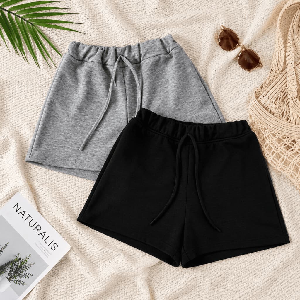 Shorts Feminino Soltinho Moletom Cintura Alta Estiloso