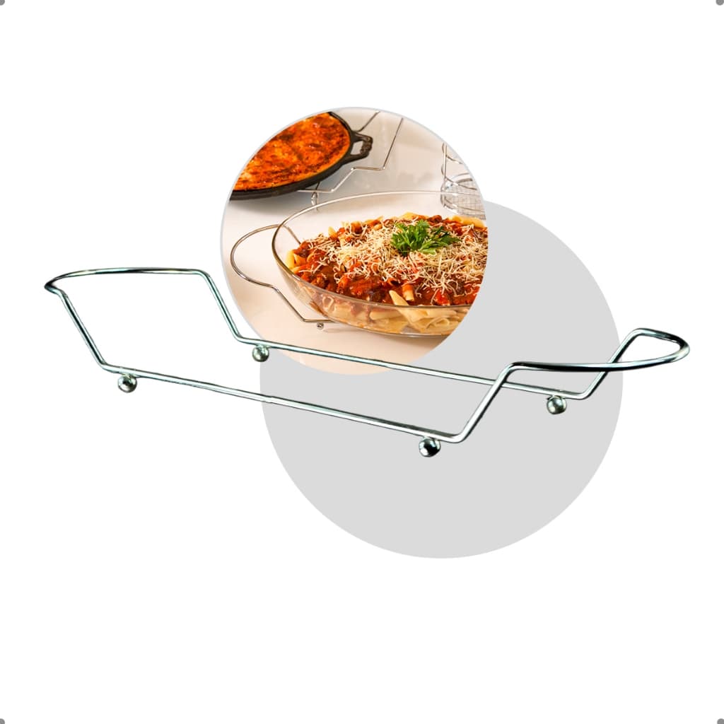 Suporte Aramado para Marinex Oval Forma de Vidro Refratário