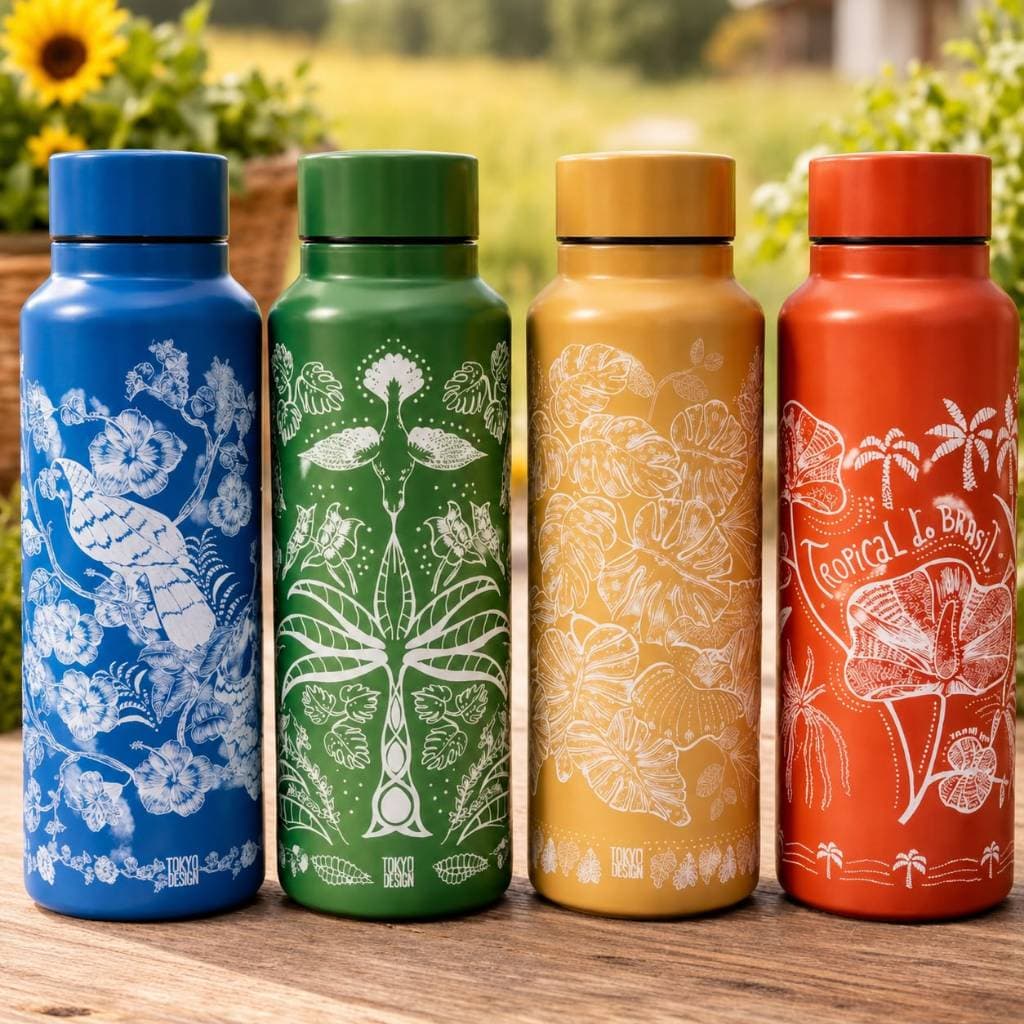 GARRAFA INOX 800ML TROPICAL