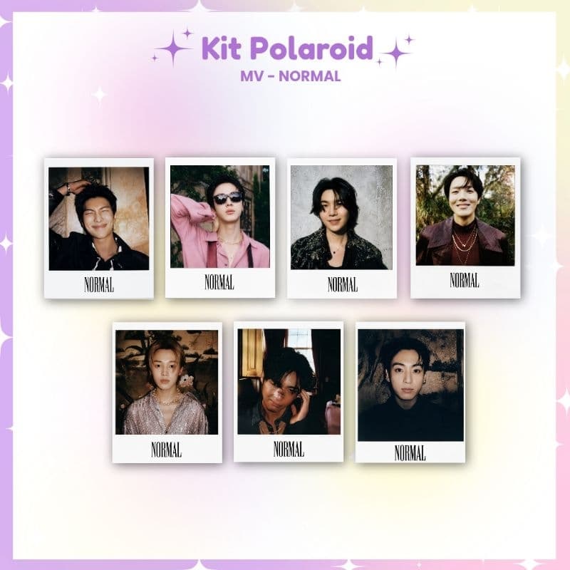 Kit com 7 Polaroids BTS - NORMAL (LEIA A DESCRIÇÃO)