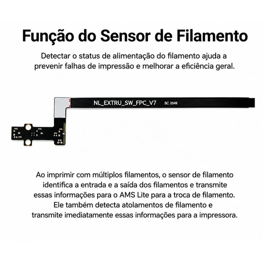Sensor de filamento de bambu Macrotec Lab Série A1