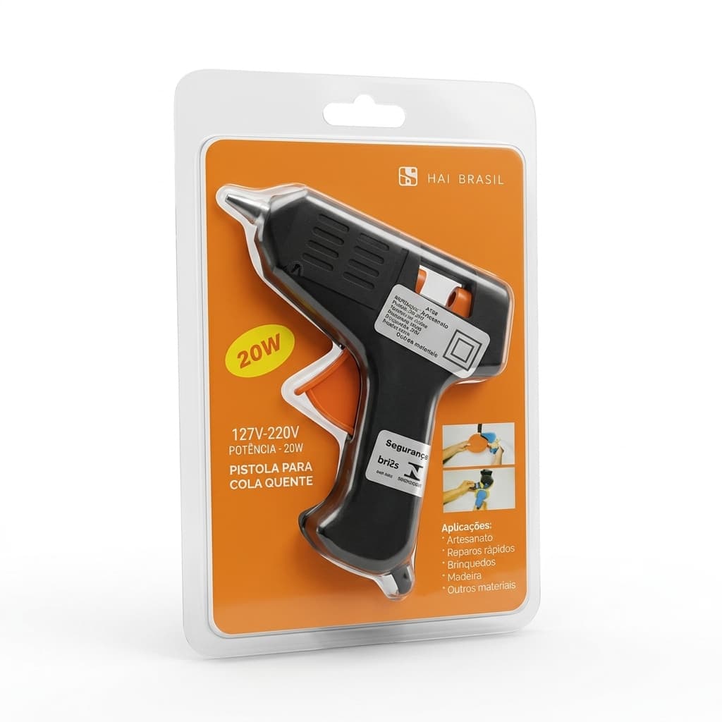 Pistola Aplicador de Cola Quente 20W Bivolt - Hai Brasil