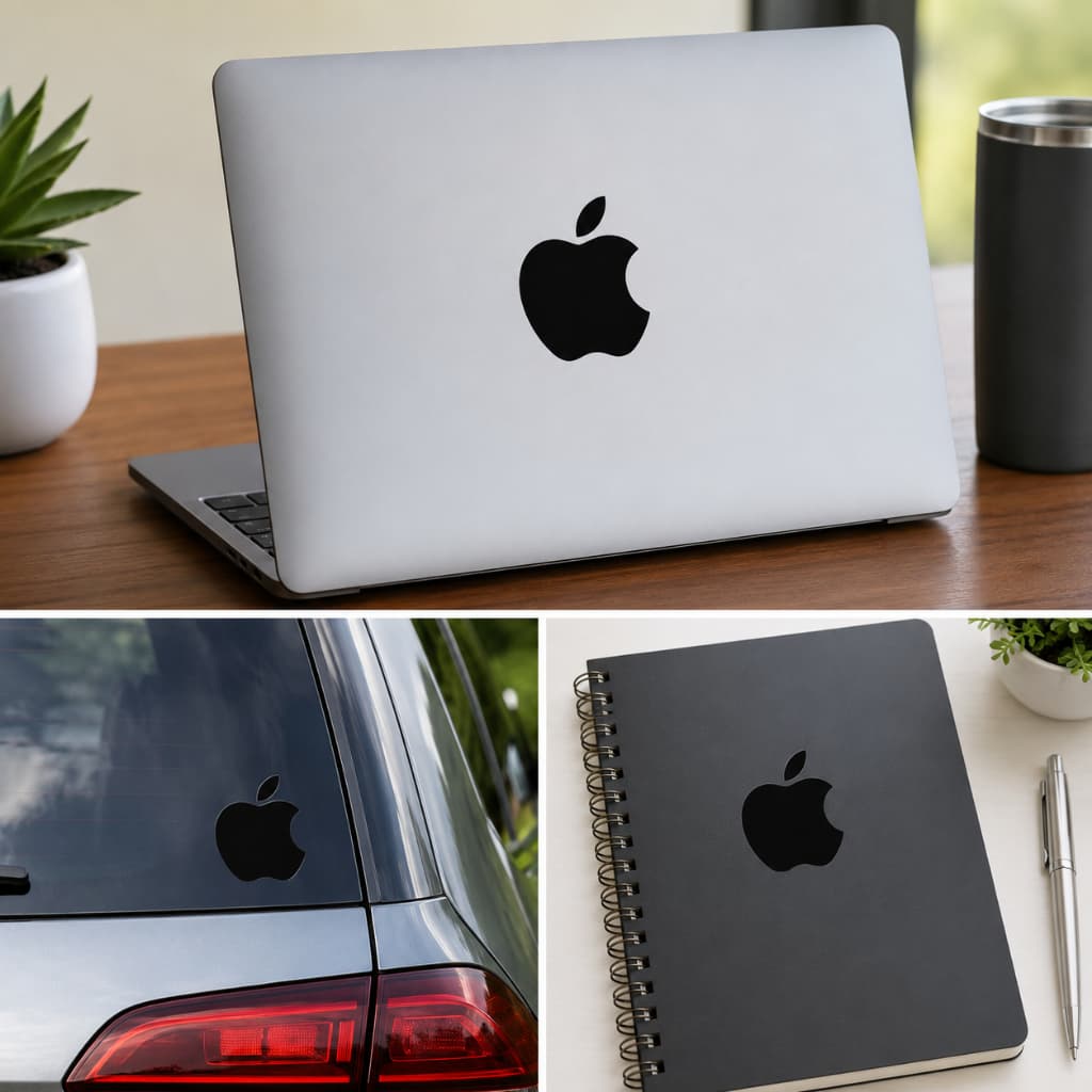 Adesivos Maçã Iphone Apple 5x6cm Para Notebook, Carro, Moto, Agenda, Computador e Capacete