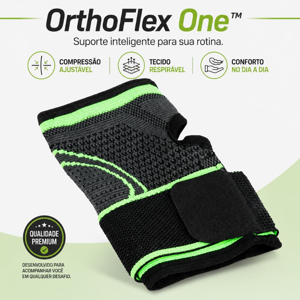 Munhequeira para Punho Ajustável com Velcro OrthoFlex One Alta Compressão Academia Esportes