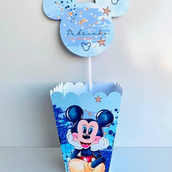 10 Centro de Mesa Personalizado Mickey | Qualquer Tema | Festa Infantil, Chá de Bebê e Casamento