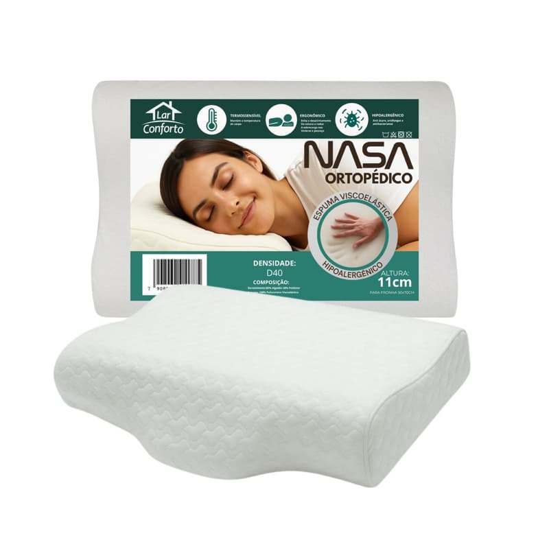 Travesseiro Ortopédico Ergonômico Nasa - Lar Conforto