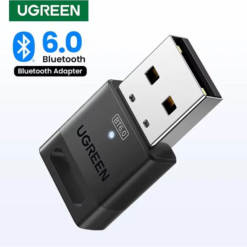 Adaptador Bluetooth USB 6.0 Ugreen para WINDOWS - PC, Notebook, Fones, Teclados, Mouses, Joysticks, Impressoras