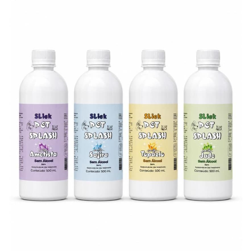 Perfume Slick Pet Splash Para Cães e Gatos Refil 500ml Fragâncias Diversas