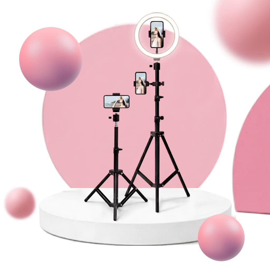 Ring Light Completo Iluminador Portátil  Tripé Com Suporte Para Celular 2.10 Metros