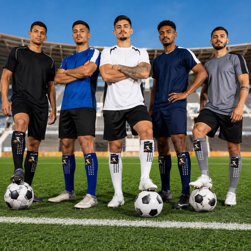 Meia Esportiva  Antiderrapante Respiravel Para Futebol Futsal Society Futsal Academia Crosfit Corrida