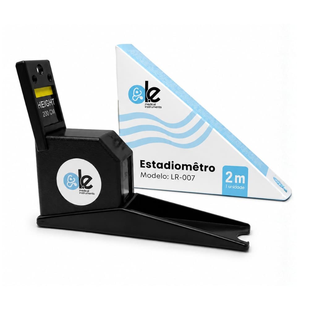 Estadiômetro de Parede 2m LR-076 LE Medical Medidor de Altura Adulto Infantil