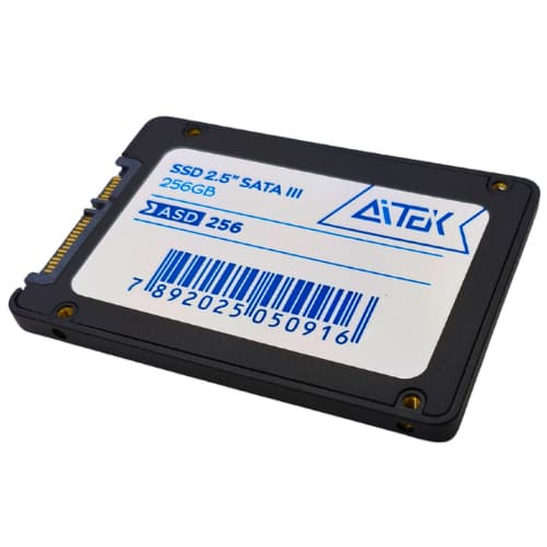 SSD 256GB 2.5 SATA III Leitura 550MB/s Gravação 450MB/s para Notebook Desktop e PC Interno