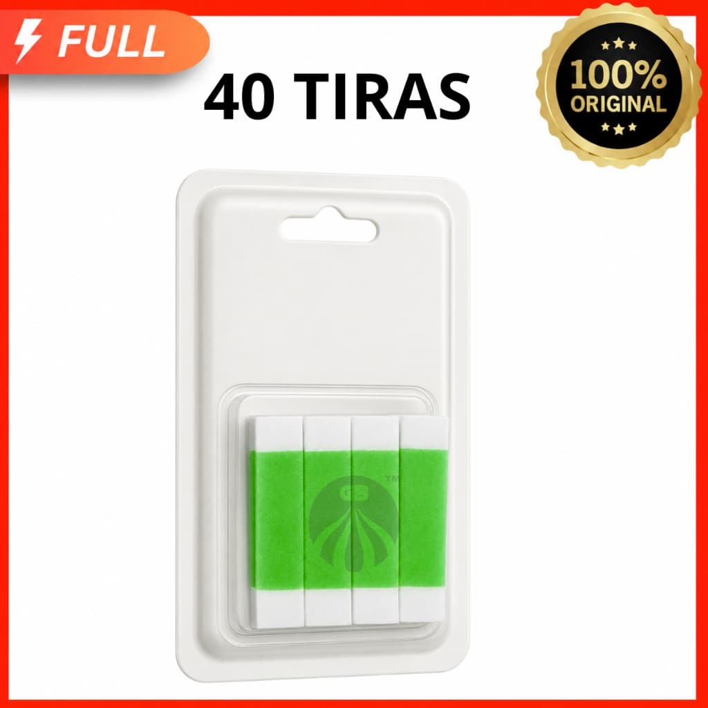 Brow Easy Tiras de Cera Depilatória Facial Aloe Vera 40 Unidades Para Sobrancelhas e Buço — Prontas para Uso