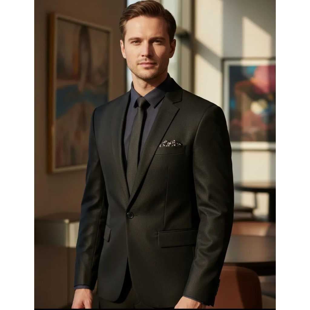 Terno Oxford Premiu Slim Preto - Promoção dia dos Pais