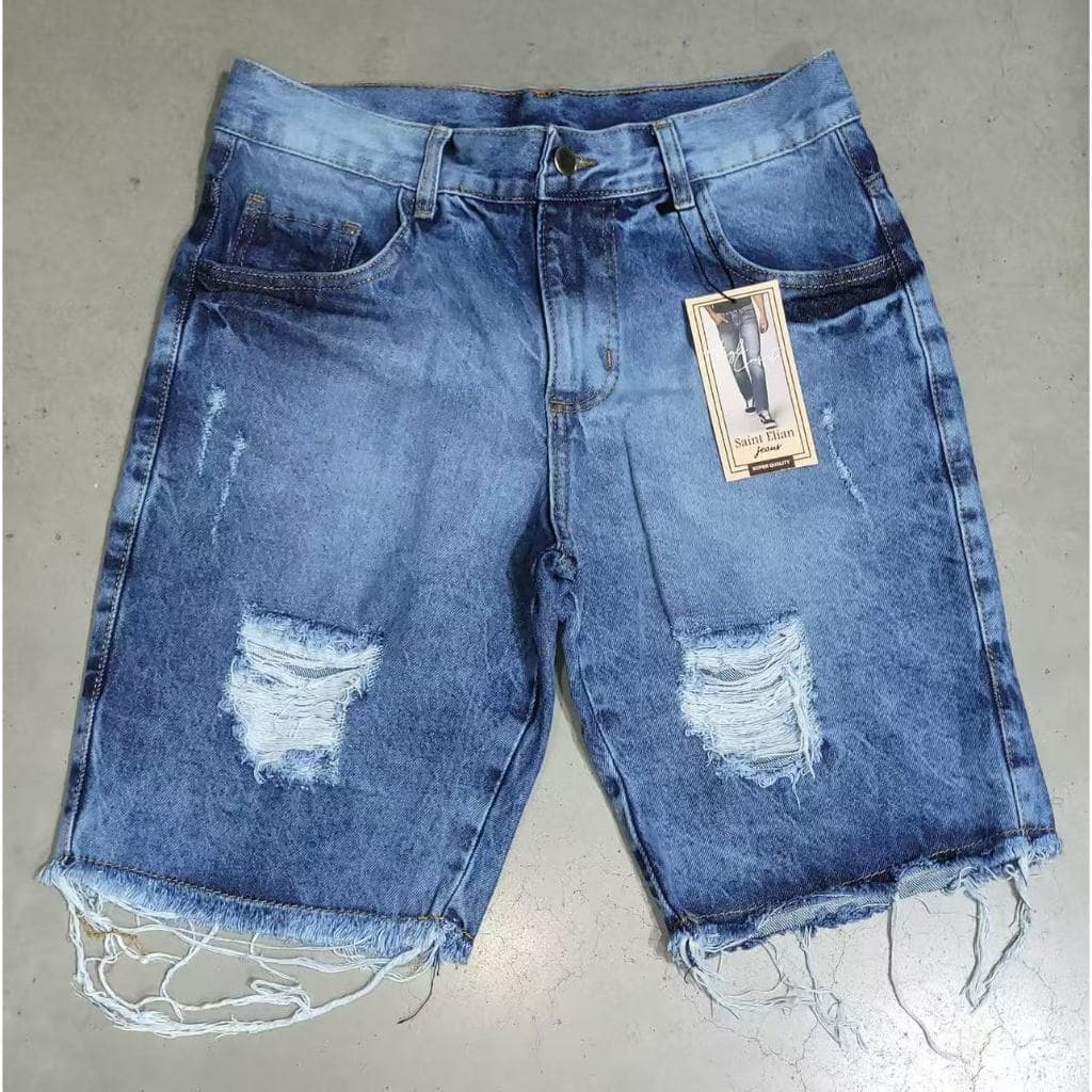 Bermuda Jeans Masculina Streetwear
