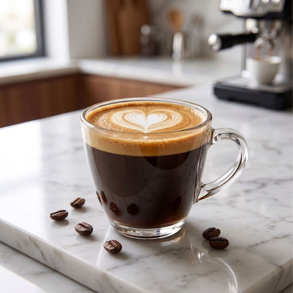 Jogo 6 Xícaras de Vidro Transparente para Café Chá Mesa Posta 200ml Elegante Fino Acabamento