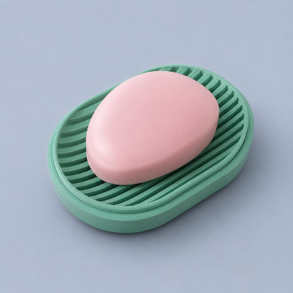 Porta Sabonete Oval Com Grade Removível Moderno PremiumSaboneteira Banheiro Duas Peças Com Escoador Suporte Sabonete