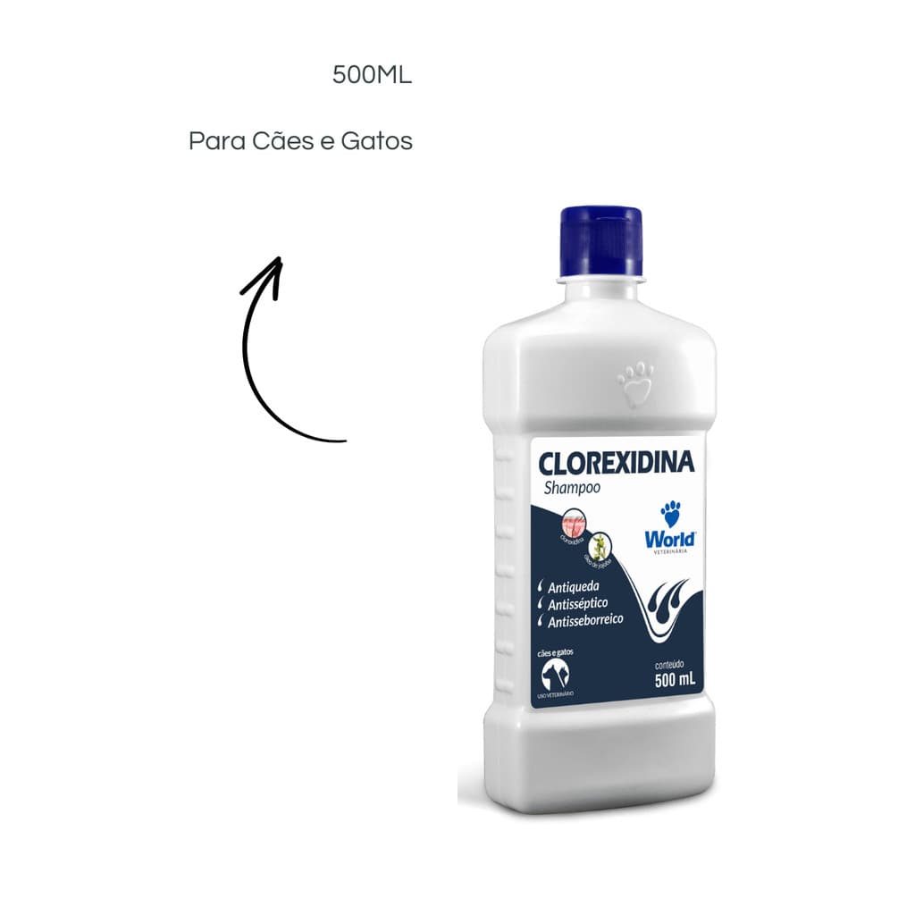 SHAMPOO CLOREXIDINA 500M - word cães e gatos
