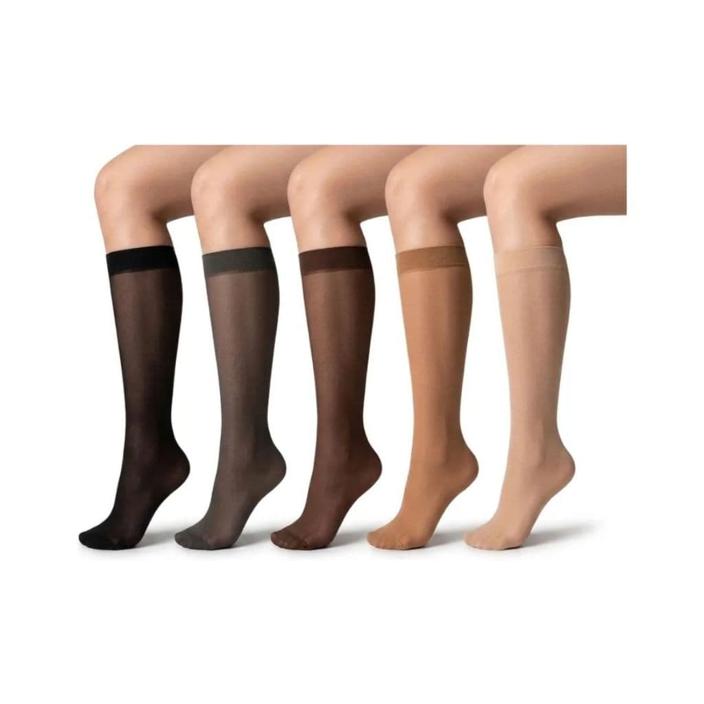Kit 10 Pares Meia 3/4 Feminina Transparente Fio Fino