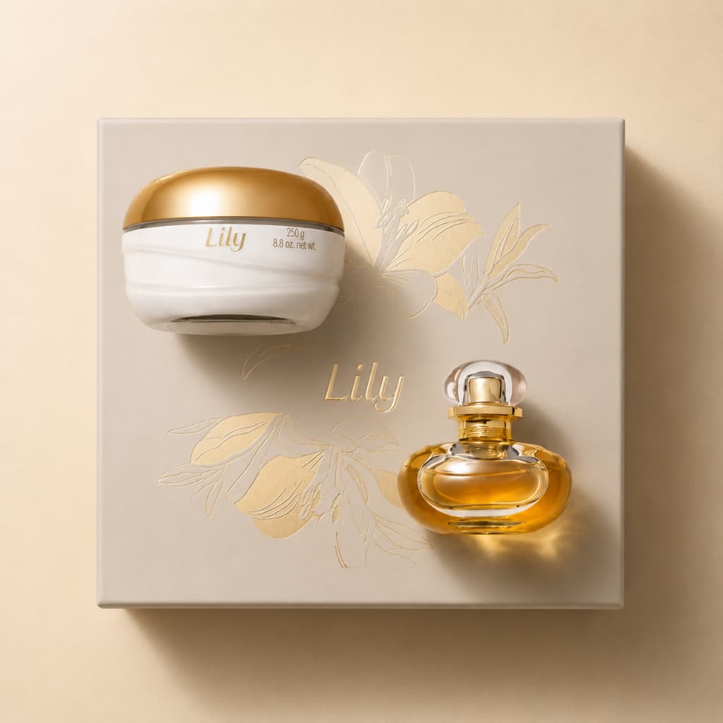 Kit Presente Lily com Eau de Parfum 30ml e Creme Acetinado Corporal 250g