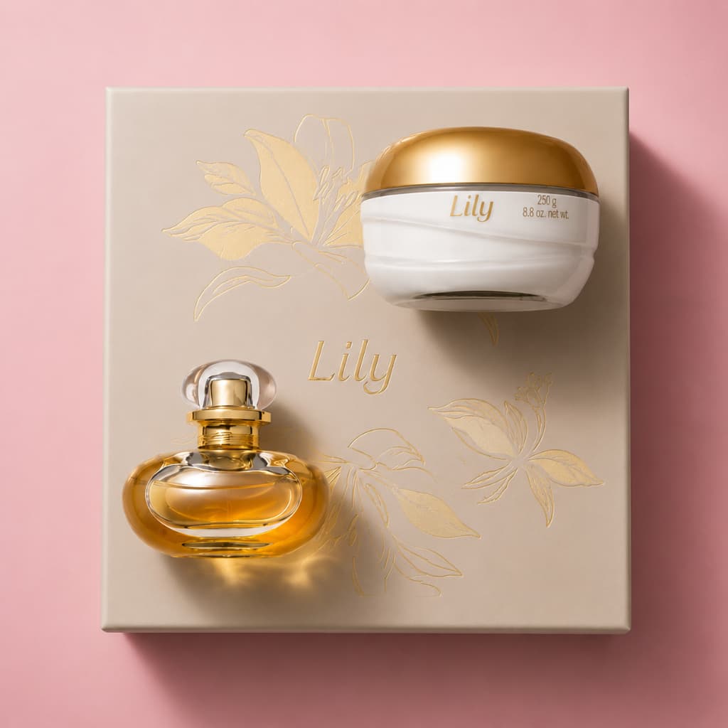 Kit de Cuidados Lily: Fragrância 30ml + Creme Corporal 250g