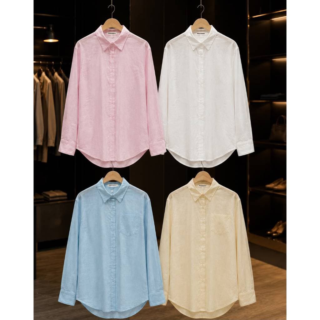 Camisa VISCOLINHO Feminina com Botões Leve Confortável Tendencia Estacoes
