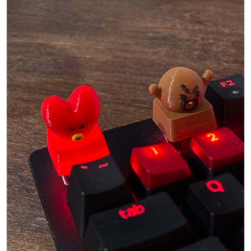 Keycap BTS 21 KIT Tata e Shooky Cherry MX Teclado Mecânico Gamer Geek