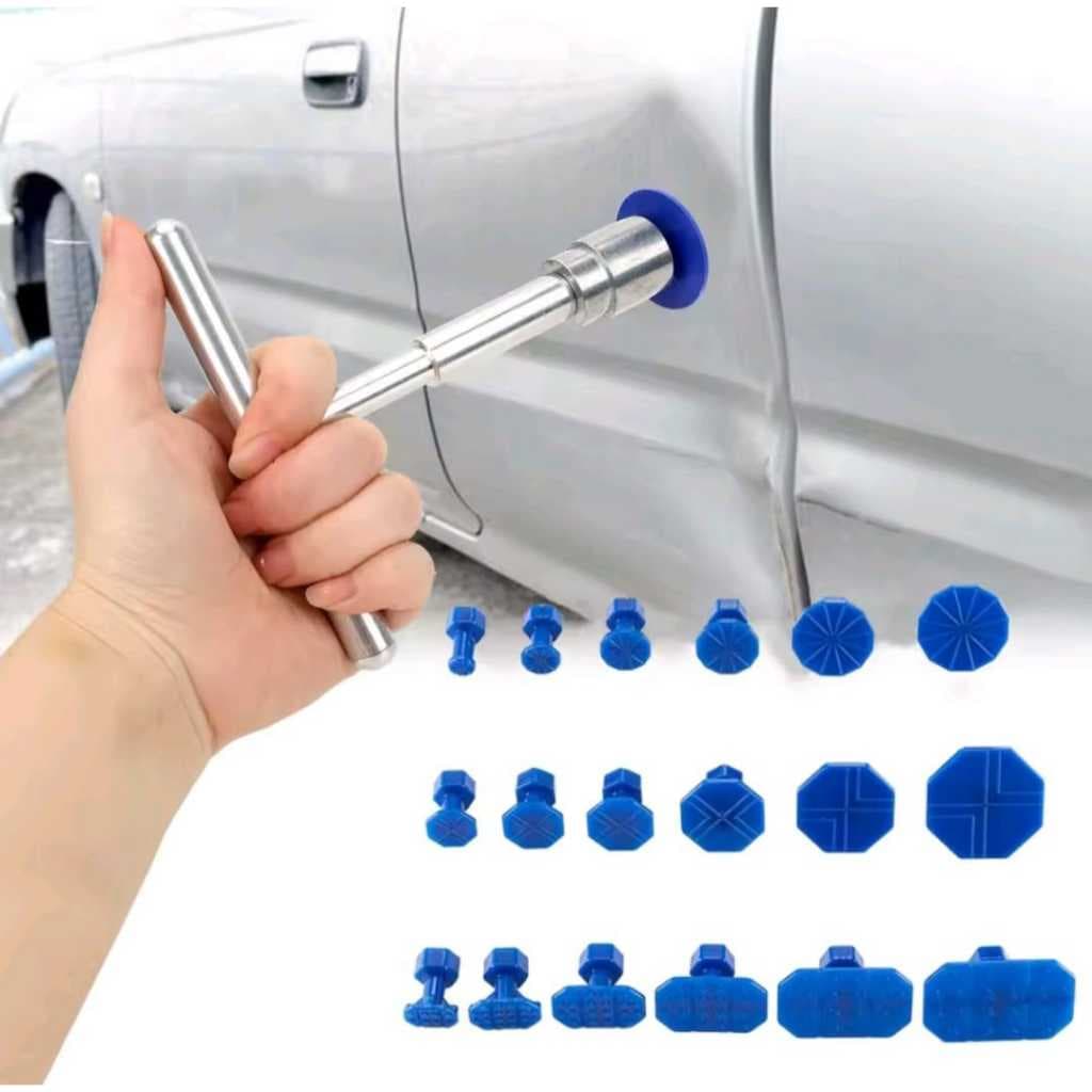 Extrator de amassados ​​para carros, kit de ferramentas para reparo automotivo com 18 extratores adesivos de plástico, r