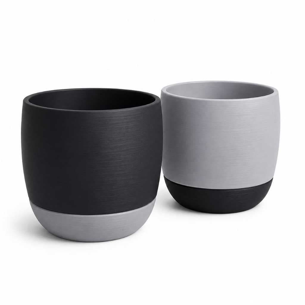 Kit 2 Vasos Modernos Plantas Suculentas Cactos