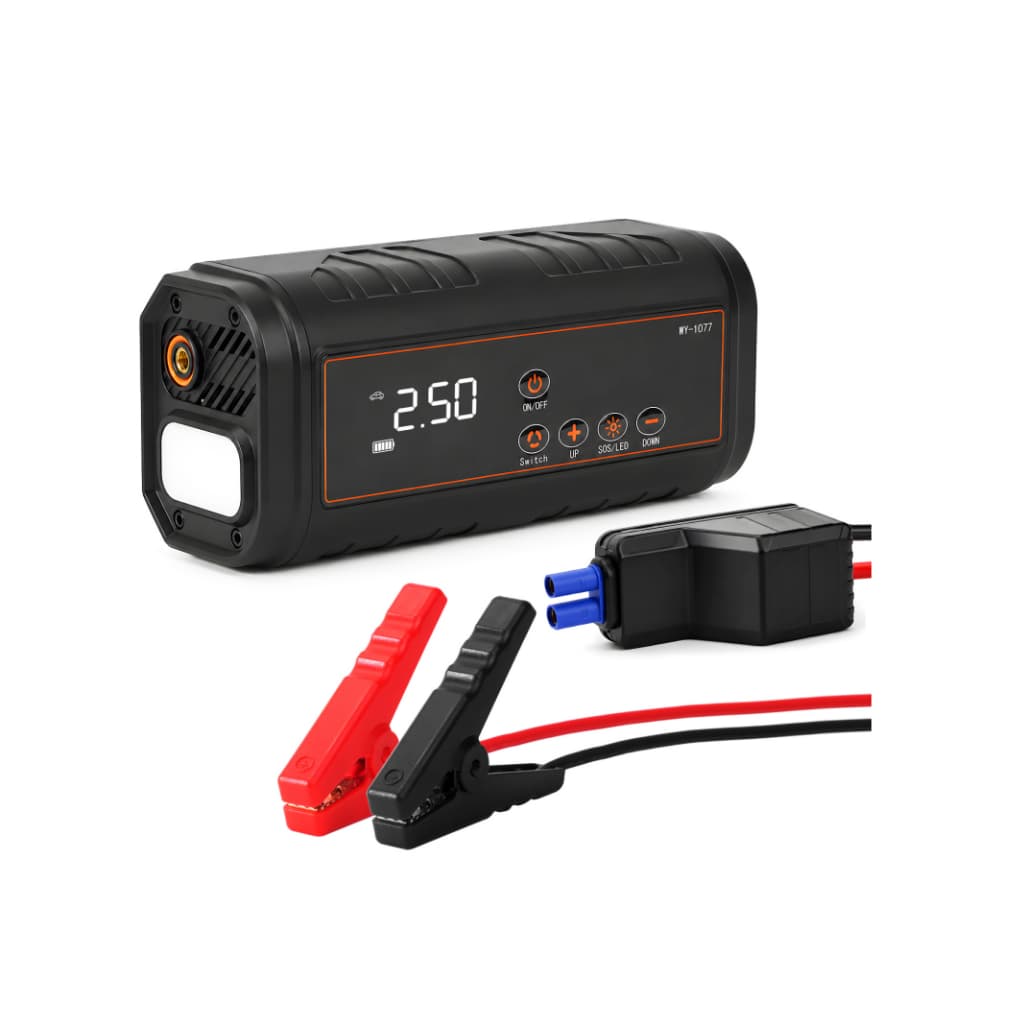 Arrancador Automotivo 3600W com Compressor de Ar Integrado Inflador de Pneus Power Bank Luz Emergência 4 em 1