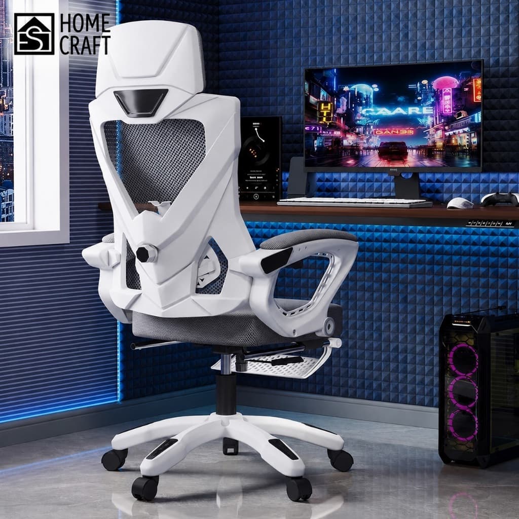 Cadeira Gamer Ergonômica Multifuncional Reclinável | 3 ajustes de repouso + 10cm ajuste de altura