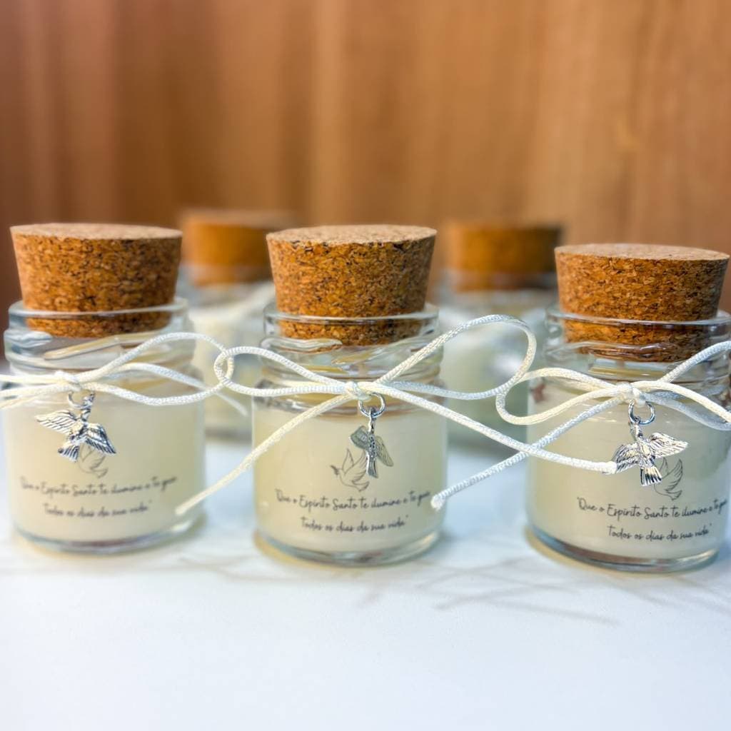 Kit 10 unidades Lembrancinha Vela 40 g 100% Vegetal x Velas Aromáticas Personalizadas ENVIO IMEDIATO!